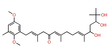(2E,6E,10E)-12,14,15-Trihydroxy-1-(2,5-dimethoxy-3-methylphenyl)-3,7,11,15-tetramethylhexadeca-2,6,10-trien-5-one